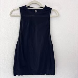 Varley Womens Active Workout Tank Size M Mesh Sleeveless Lightweight Black